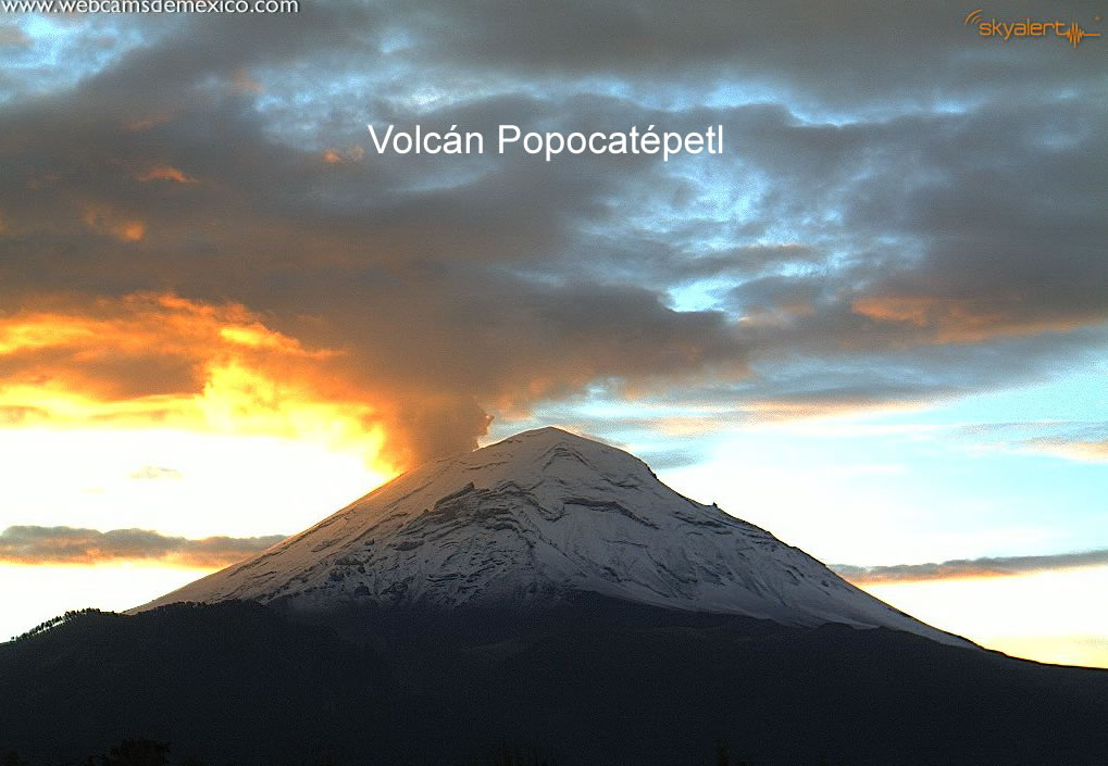 Popocatépetl desde Amecameca Volcán Popocatépetl Webcams de México