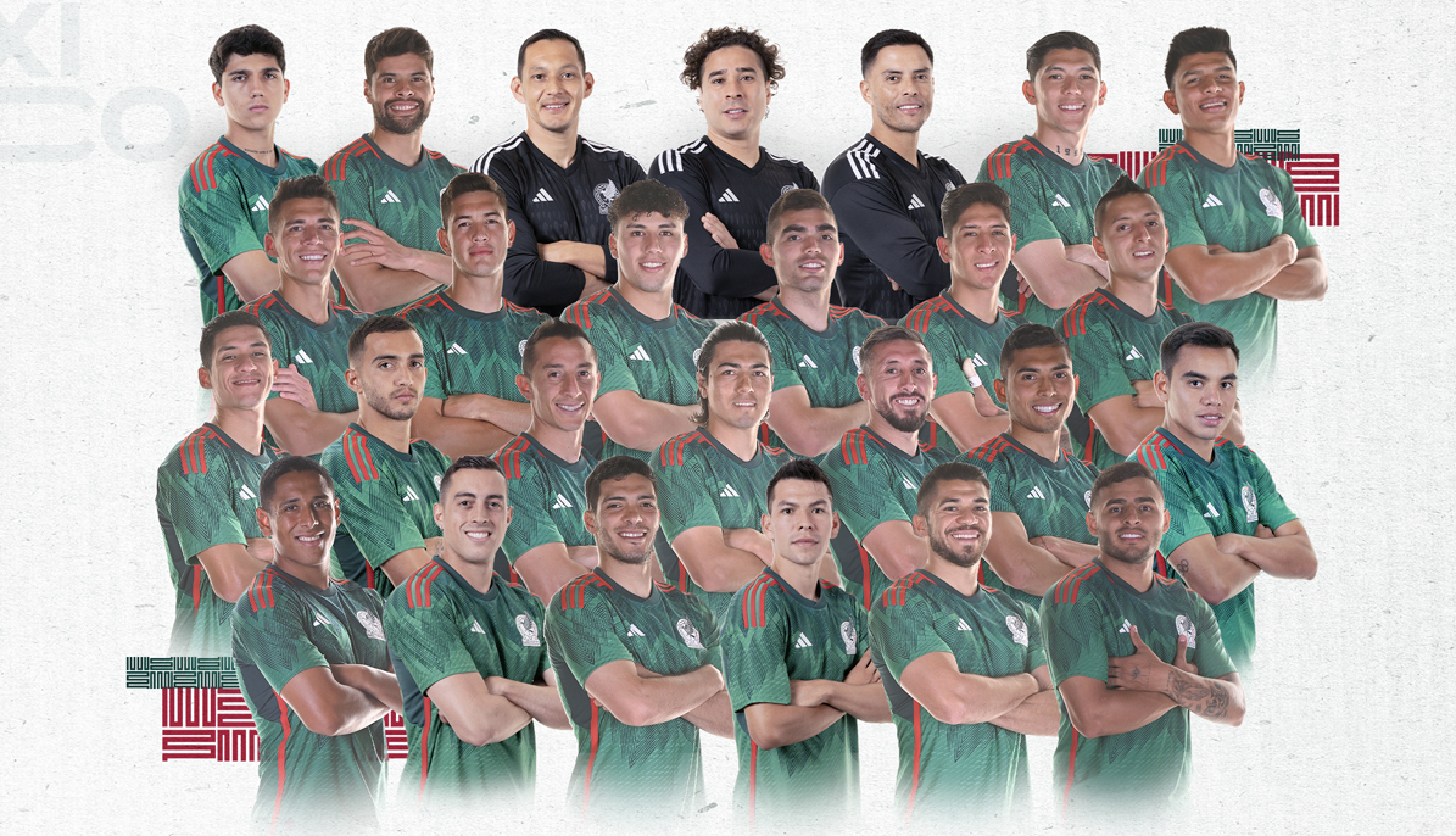 Los jugadores que representarán a México en Qatar. Foto de Twitter Selección Mexicana