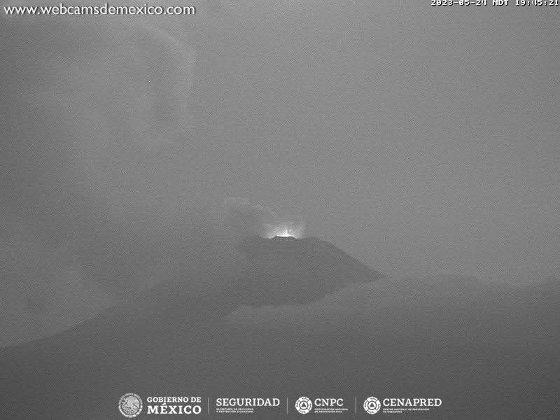 Semáforo de Alerta Volcánica se mantiene en Amarillo Fase 3. Foto de Webcams de México