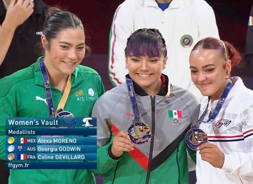 Alexa Moreno gana oro y bronce en Copa Mundial de Gimnasia. Foto de Comité Olímpico Mexicano