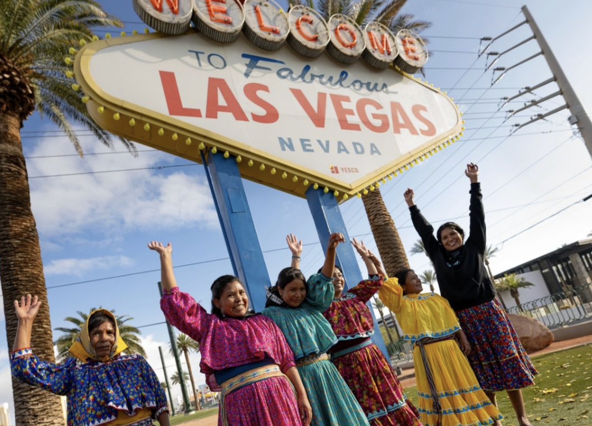 Corredoras rarámuris recorren 540 kilómetros de Los Ángeles a Las Vegas. Foto de Instagram