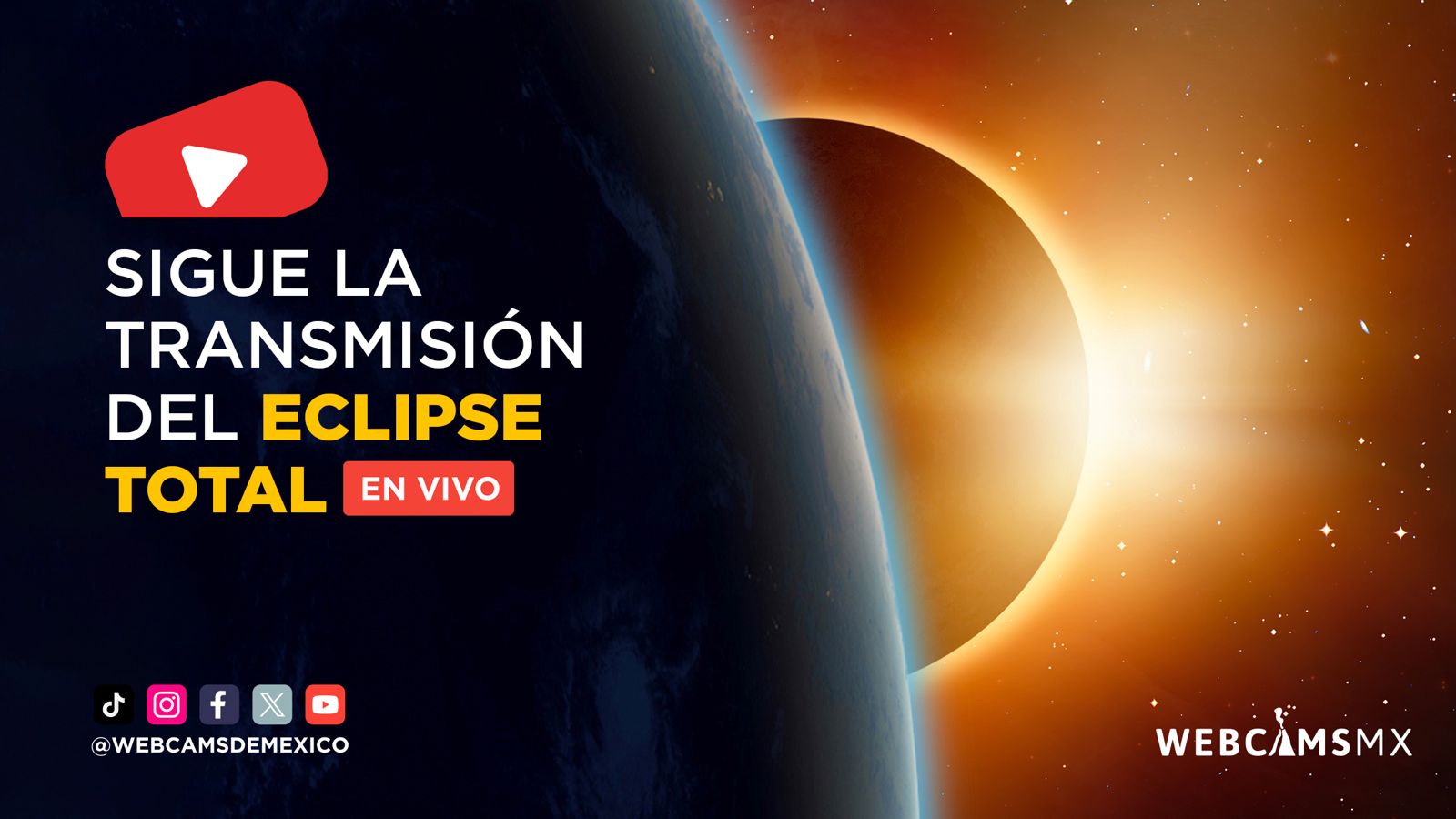 Ruta eclipse. Foto de Webcams de México