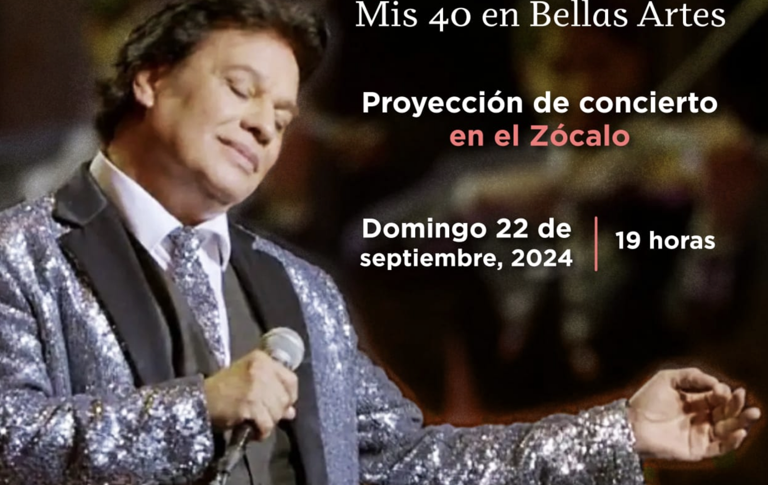 Proyectarán concierto de Juan Gabriel en el Zócalo. Foto de Cultura CDMX