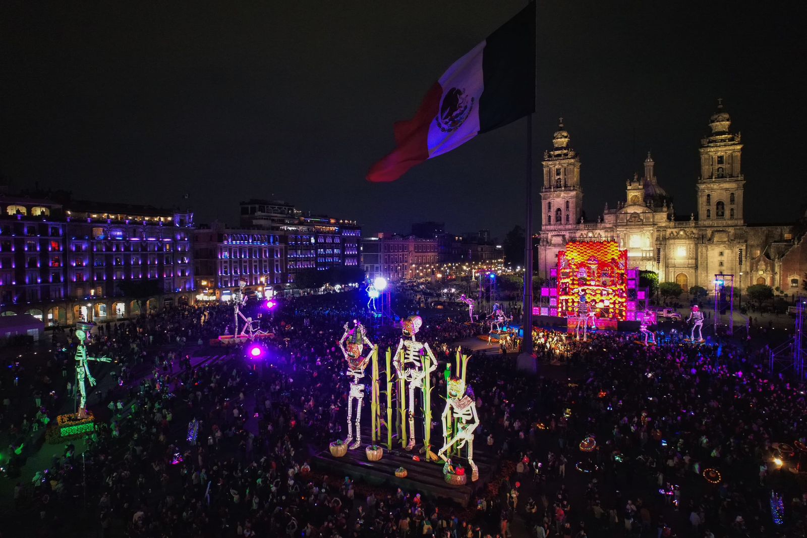 Todo listo para el Gran Desfile de Día de Muertos 2024. Foto de Secretaría de Cultura CDMX